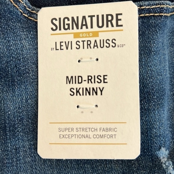 NWT Levi Strauss Signature Gold Mid-Rise Skinny Stretch Jeans 28M / W39 L30 - Picture 10 of 17